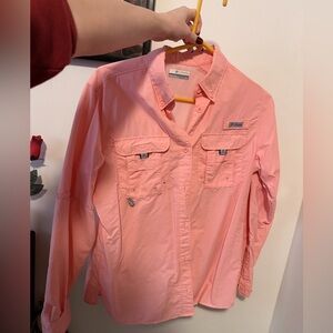 Columbia Light Pink Long Sleeve Shirt